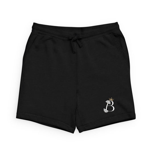 Embroidered Crown 'B' Fleece Shorts — Men's & Women's Casual Sweatshorts
